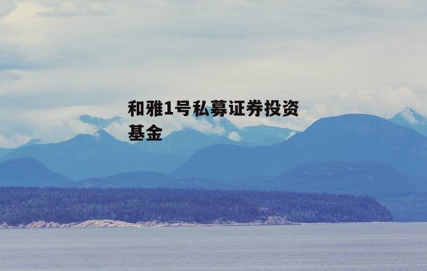 和雅1号私募证券投资基金