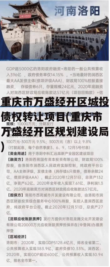 重庆市万盛经开区城投债权转让项目(重庆市万盛经开区规划建设局)