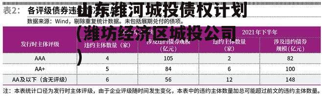 山东潍河城投债权计划(潍坊经济区城投公司)