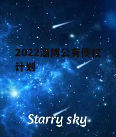 2022淄博公有债权计划