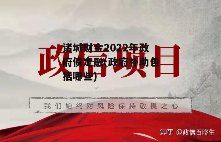 诸城财金2022年政府债定融(政府补助包括哪些)