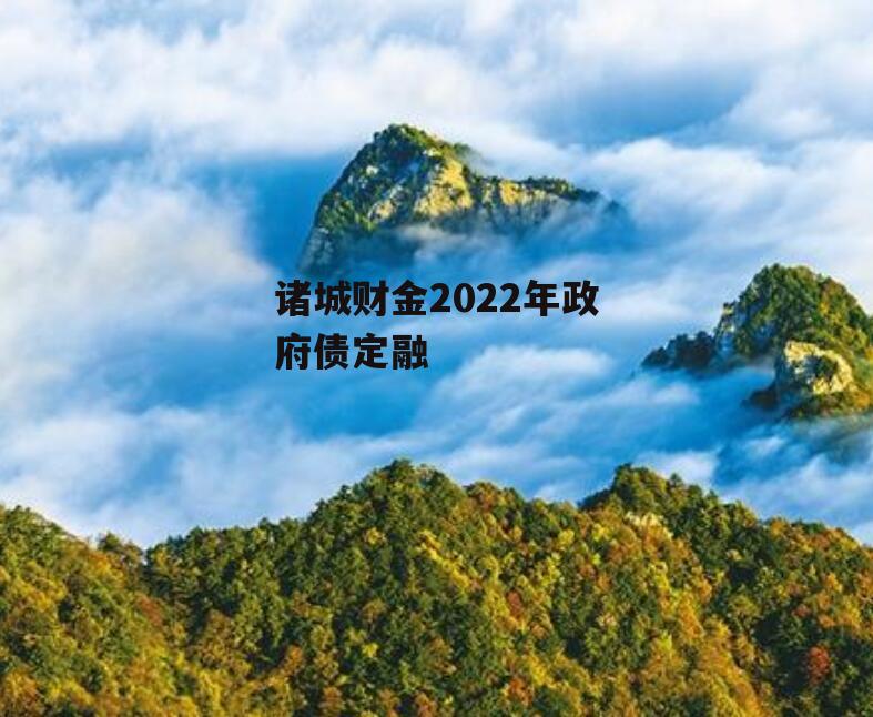 诸城财金2022年政府债定融