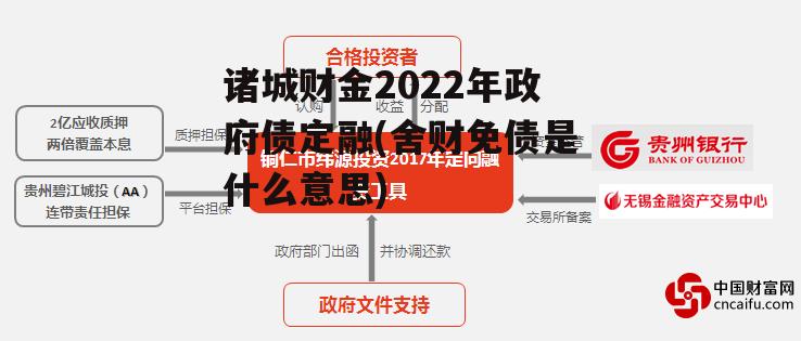 诸城财金2022年政府债定融(舍财免债是什么意思)