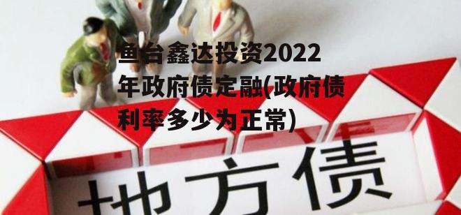 鱼台鑫达投资2022年政府债定融(政府债利率多少为正常)