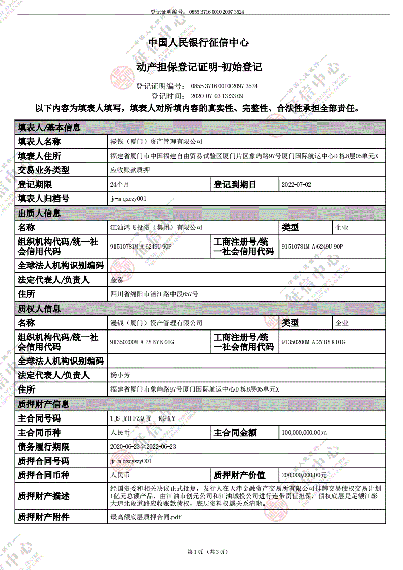 江油鸿飞投资政府债定融(江油鸿飞集团2020融资可靠吗)
