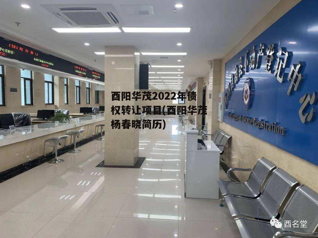 酉阳华茂2022年债权转让项目(酉阳华茂杨春晓简历) 酉阳华茂2022年债权转让项目(酉阳华茂杨春晓简历)