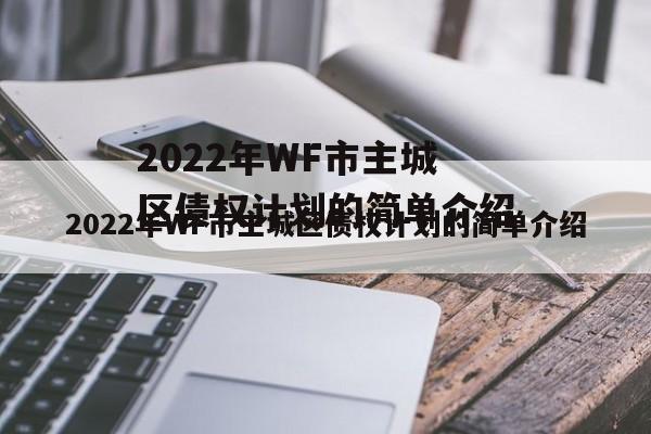 2022年WF市主城区债权计划的简单介绍