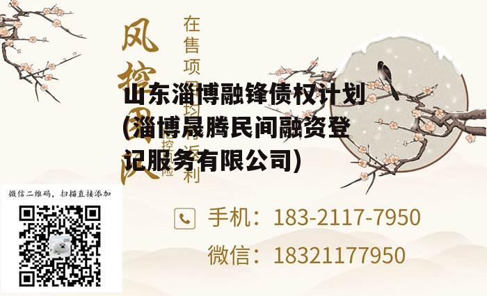 山东淄博融锋债权计划(淄博晟腾民间融资登记服务有限公司) 山东淄博融锋债权计划(淄博晟腾民间融资登记服务有限公司)