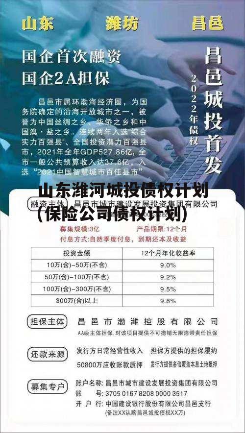 山东潍河城投债权计划(保险公司债权计划)