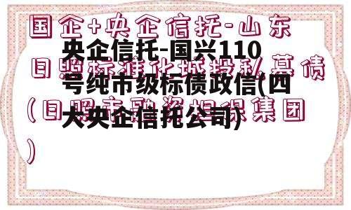 央企信托-国兴110号纯市级标债政信(四大央企信托公司)