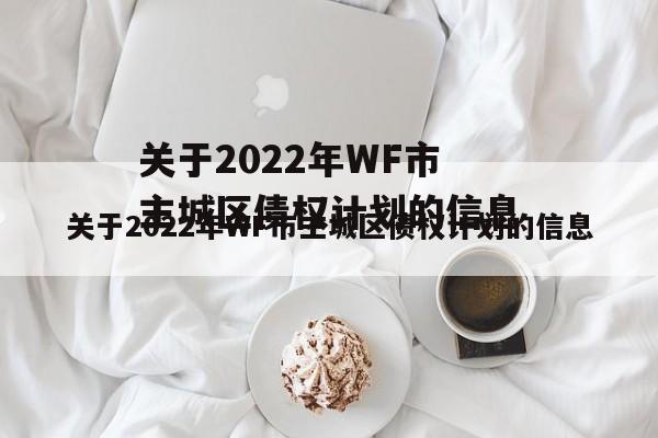 关于2022年WF市主城区债权计划的信息