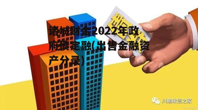 诸城财金2022年政府债定融(出售金融资产分录)