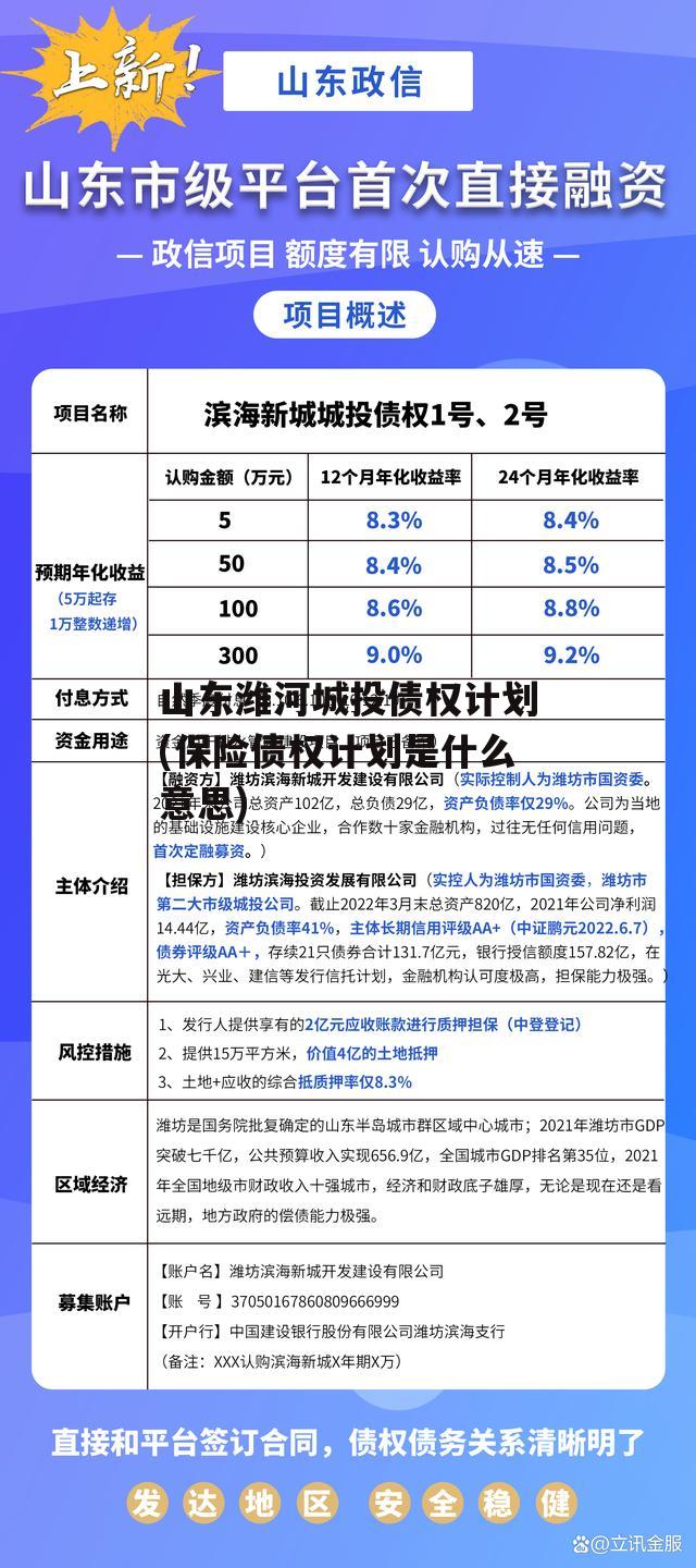 山东潍河城投债权计划(保险债权计划是什么意思)