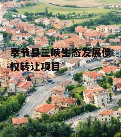 奉节县三峡生态发展债权转让项目