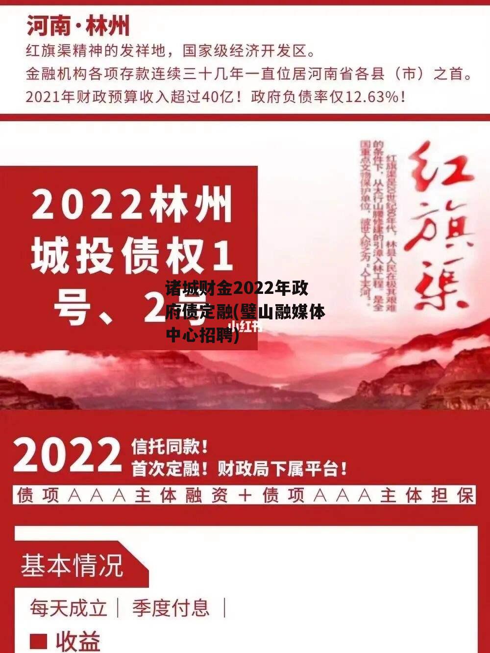 诸城财金2022年政府债定融(璧山融媒体中心招聘)