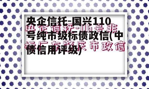 央企信托-国兴110号纯市级标债政信(中债信用评级)
